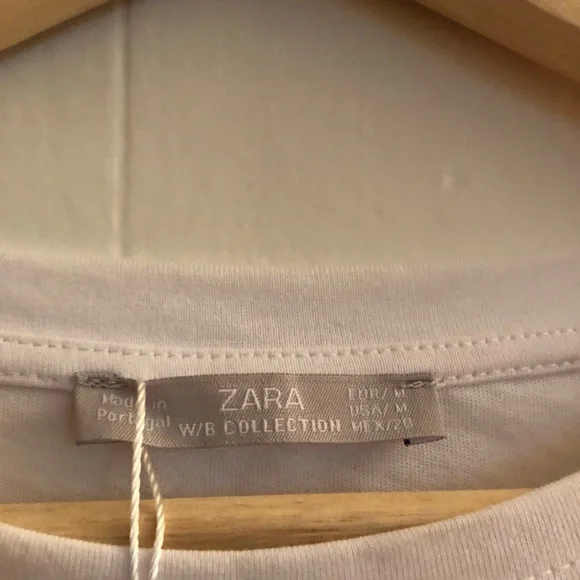 Zara Women's White Floral Top SzM - Picture 8 of 8